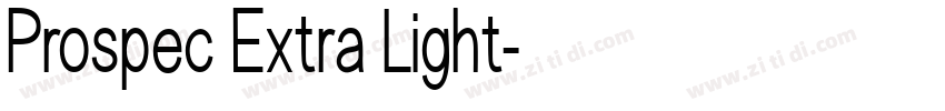 Prospec Extra Light字体转换